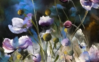 Stephie Clark - Japanese Anemones | Pastel Society of Victoria, Australia