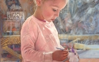 Heather Peberdy_Alyssa Painting a Unicorn_Best Portrait_Figurative